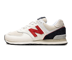 New Balance White/Light Grey/Red/Navy