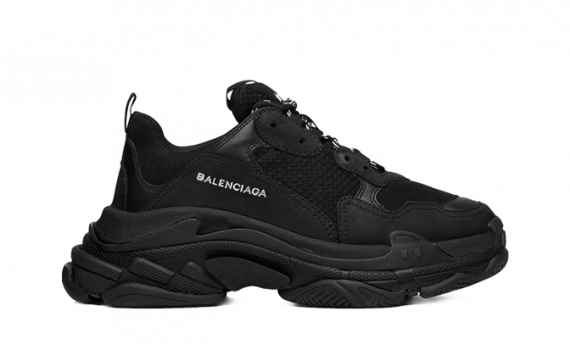 balenciaga triple s black trainers