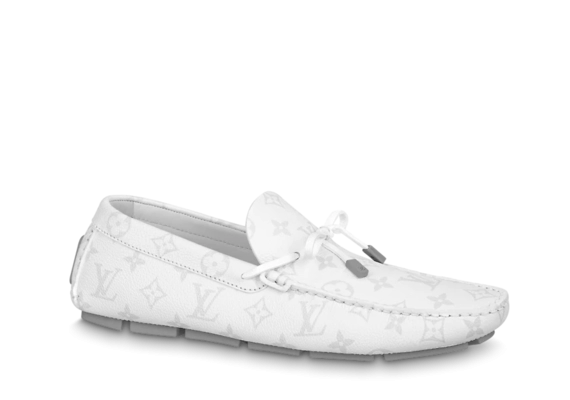 LV Driver Mocassin White