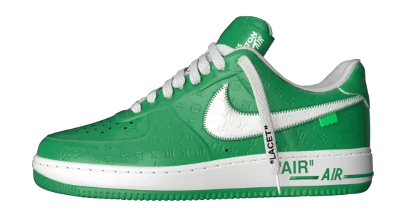 Louis Vuitton and Nike Air Force 1 Low by Virgil Abloh Green