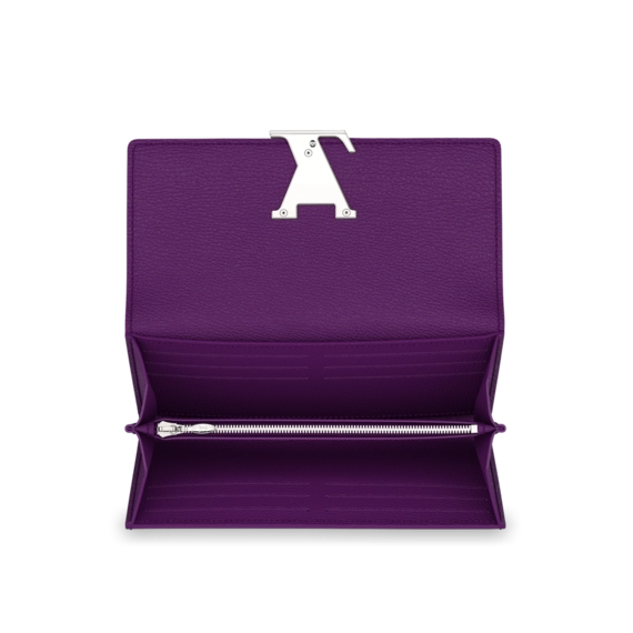 Louis Vuitton Capucines Wallet Amethyste Purple