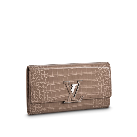 Louis Vuitton Capucines Wallet Taupe Brown