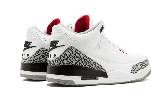 Air Jordan 3 Retro JTH NRG - White/white-Fire Red-Black