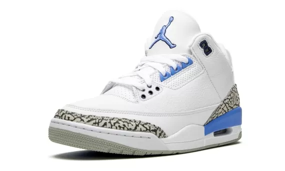 Air Jordan 3 Retro - UNC White/Valor Blue-Tech