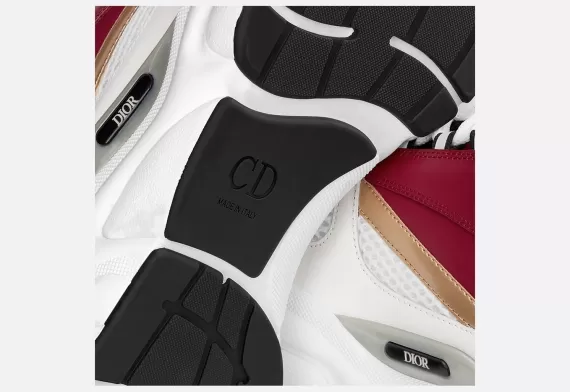 B22 Sneaker -  Burgundy Gold-Tone White, Black