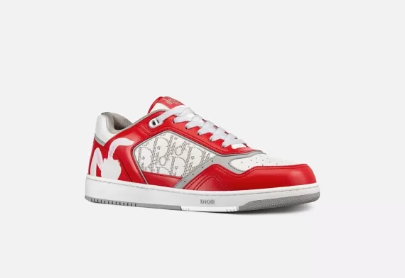 Dior By ERL B27 Low-Top Sneaker - Rabbit Motif Red and White