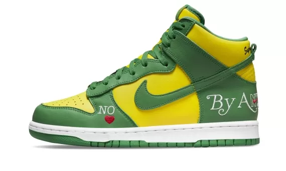 SB Dunk High Supreme - By Any Means - Green/Yellow