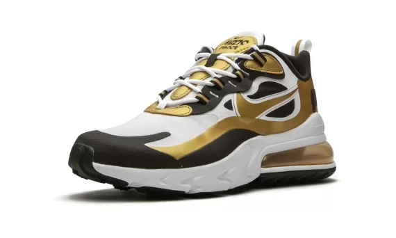 Air Max 270 React - White/Metallic Gold-Black