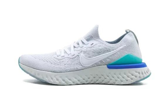 Epic React Flyknit 2 - White-Light Silver