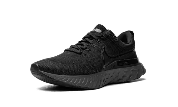 React Infinity Run Flyknit 2 - Black/Black-Black-Iron Grey