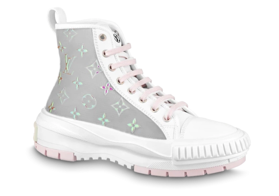 LV Squad Sneaker Boot Rose Clair Pink